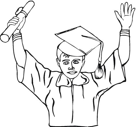 free graduation coloring pages